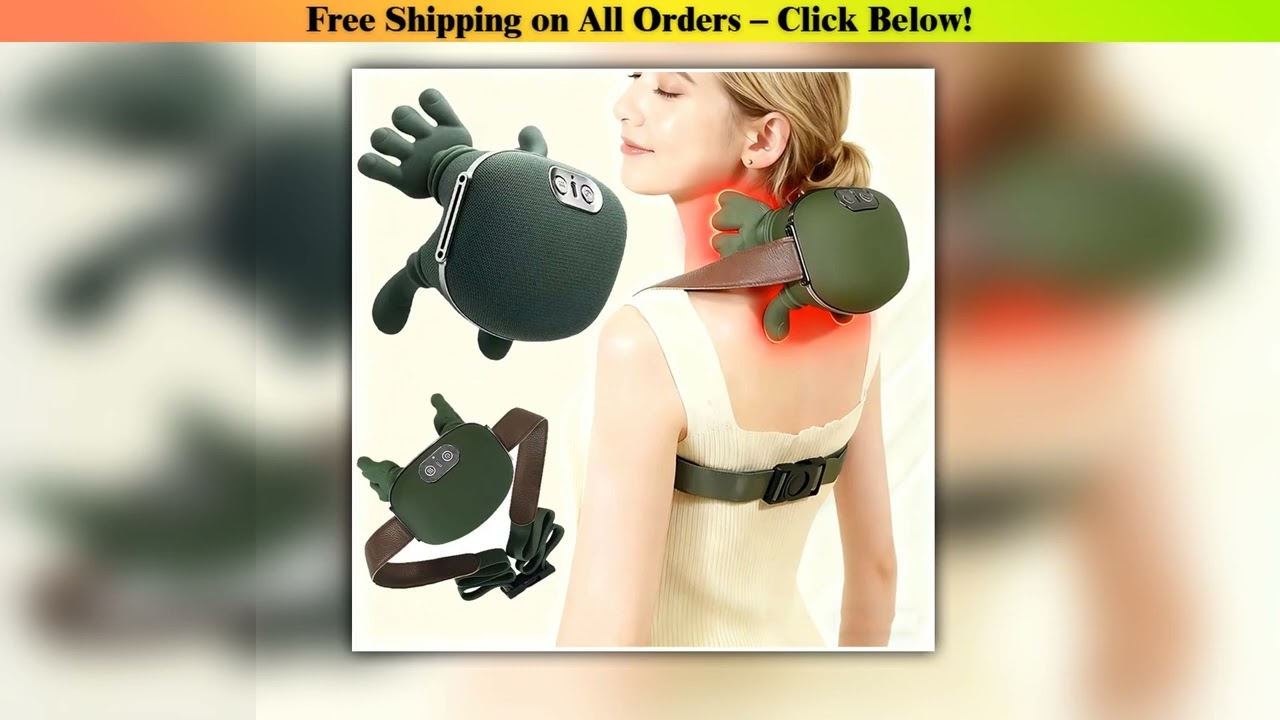 Electric Neck and Shoulder Massager Cervical Finger Pressure Neck Massager Pain Relief Shiatsu
