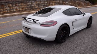 Porsche Cayman GTS loud sports exhaust sounds!