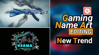 Gaming Name Art Editing | Gun Name Art Video Tutorial | Kinemaster Video Editing | Usama Rajput. screenshot 5