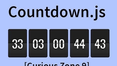 jQuery countdown | HTML | CSS | jQuery | CURIOUS ZONE 9