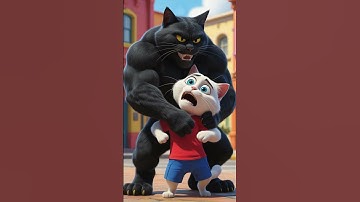 🐾 Mèo Con Dũng Cảm Cắn Lại Mèo Đen Bắt Nạt Anh Trai 😼#shorts #aicat #cat #meow