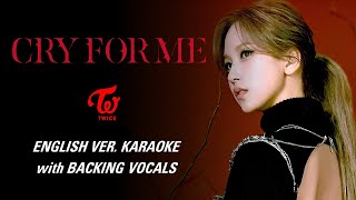 TWICE - CRY FOR ME - ENGLISH KARAOKE WITH BACKING VOCALS Resimi