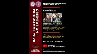 Zakir Husain Delhi College, Orientation Programme 2020-21