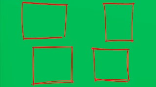 Green Screen Hand Drawn 4 animations effects of Red Square/Highlighter/Marker | 4K | Global Kreators