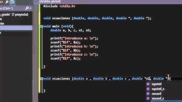 Ecuaciones de segundo grado en C