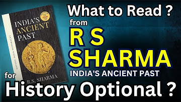 What to read from RS Sharma for History Optional ? - UPSC CSE - Vikas Ahlawat Sir ( Former IRS )