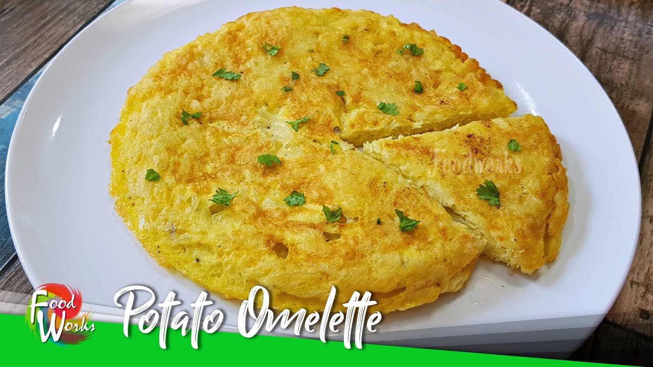 Potato Omelette | Simple Healthy Breakfast | Potato Egg Recipe | High Protein Breakfast | Foodworks