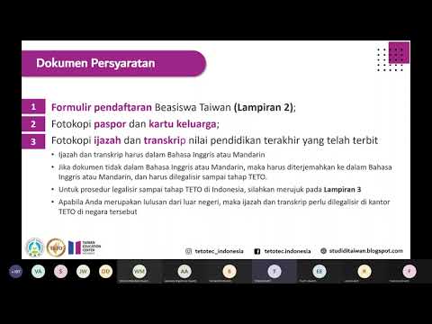 TEC Webinar 9 - Beasiswa MoE Taiwan 2022 untuk S1, S2, dan S3