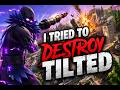 Almost destroyed tilted