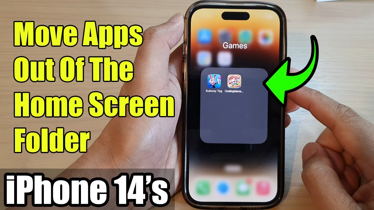 IPhone 14 14 Pro Max How To Move Apps Out Of The Home Screen Folder