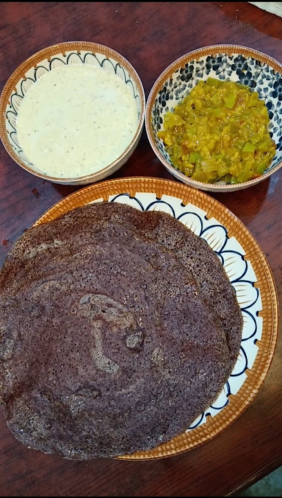 Day_7 Breakfast recipes|Healthy breakfast|Karuppu kavuni arisi dosa|pudalangai kootu|coconut chutney