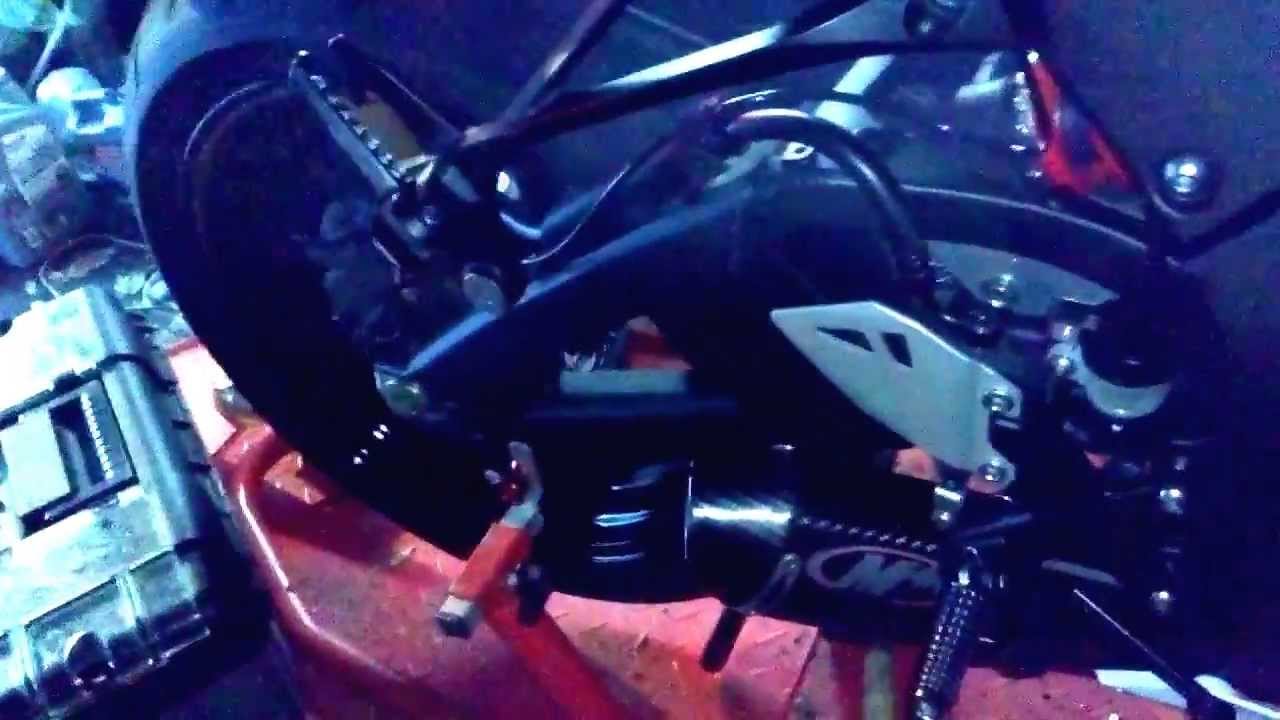 2013 ZX10R idle & rev with M4 Street Slayer Exhaust Part 2 m4 gts