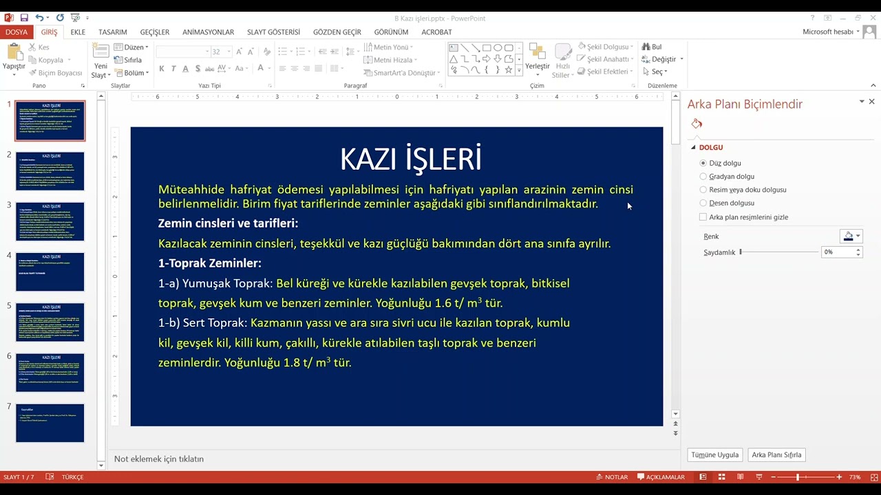 1.  Ders: Metraj kesif  nedir, Kazı tanımları