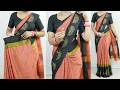 Easy Cotton Saree Draping Tutorial To Avoid Puffiness And Achieve A Clean Professional Look