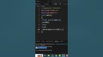 Compound Interest Calculation in C Language (Mostaly asked in Interview & Placement) #interview