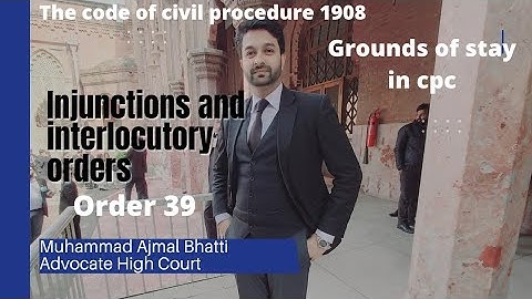 CPC-17-Injunction and interlocutory orders|order 39|CPC|@motivationallawyer