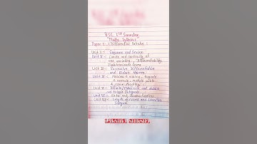 Bsc 1st semester math syllabus | bsc 1st year 1st semester maths syllabus | #bscmaths #mathematics