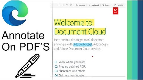 How to Annotate(Draw) on PDF files using Microsoft Edge