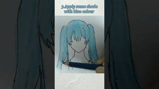 Easy anime hair coloring tutorial.. #anime #tutorial