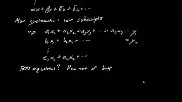 Notations for general systems/matrices