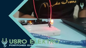 Rangkaian Sederhana untuk Menyalakan LED Menggunakan Arduino UNO | ELEKTROOO...