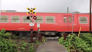 【JR津山線】　　船山踏切を通過する電車