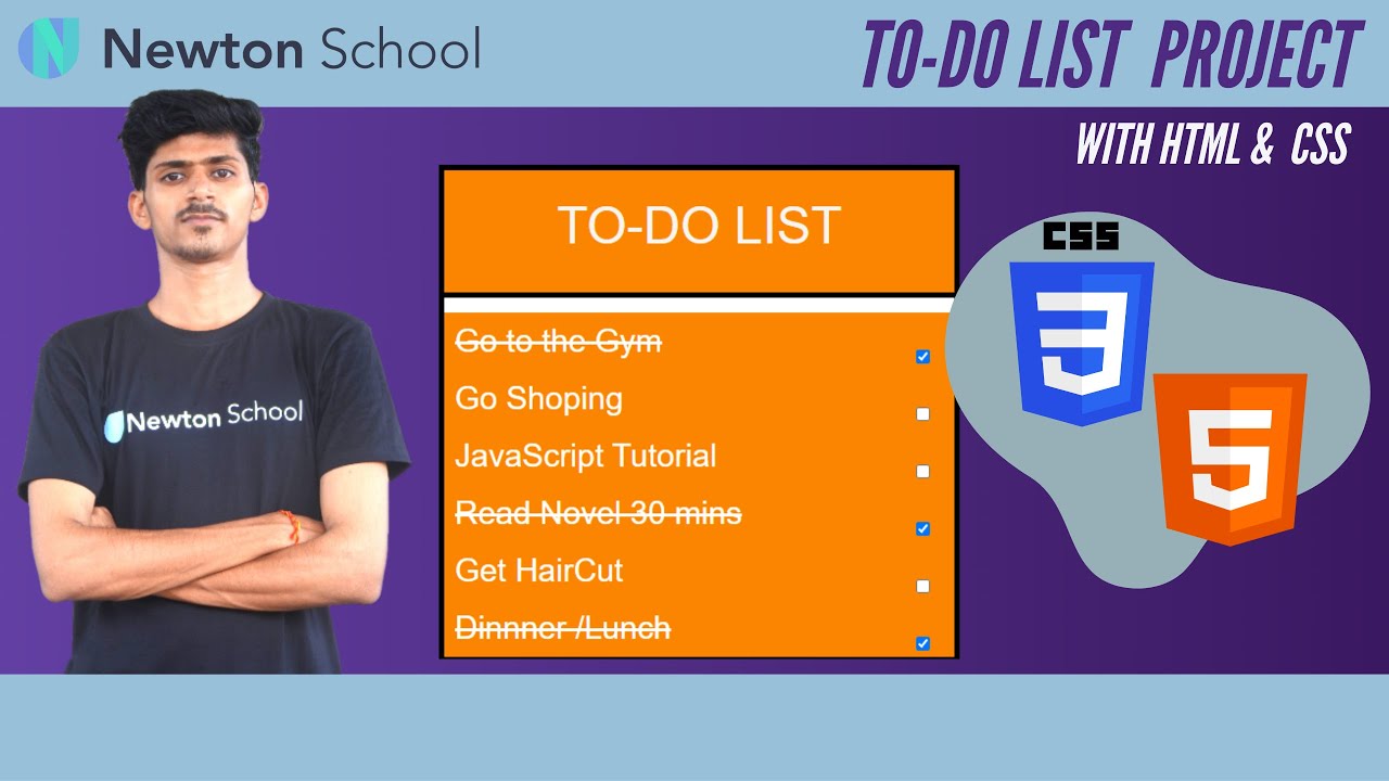 TODO LIST USING ONLY HTML & CSS - 2 | FRONTEND PROJECTS FOR BEGINNERS ...