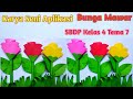 Cara Membuat Karya Aplikasi bunga mawar || SBDP Kelas 4SD Tema 7 || Bunga Mawar dari Kertas