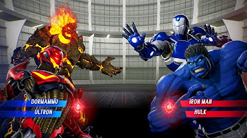 Ultron & Dormammu VS Hulk & Iron Man (Very Hard) - Marvel vs Capcom | 4K