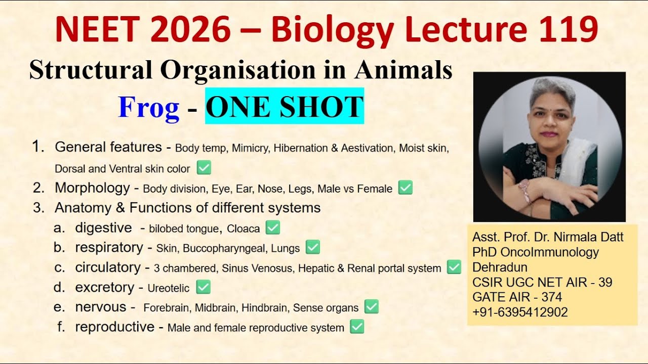 Solved NEET PYQs Frog One shot 