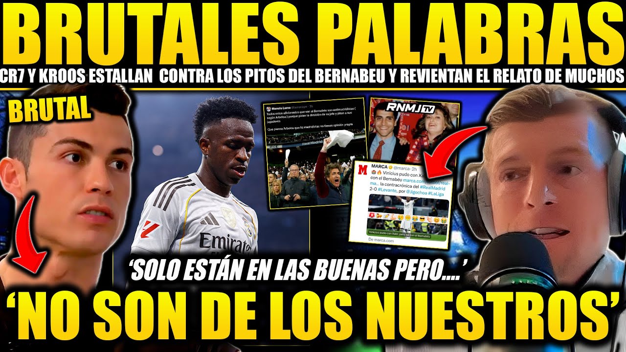 CRISTIANO RONALDO Y KROOS ROMPEN EXPLOTAN CONTRA LOS PITOS DEL BERNABEU ¡Y DEFIENDEN A VINICIUS!