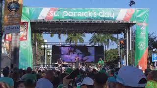 U2 tribute band UV playing Sunday Bloody Sunday at St. Pats Fest in Hollywood FL, USA. Mar. 12, 2023