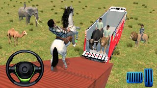 Löwe, Pferd & Büffel beim LKW-Verladen 🚛 | Erstaunliches Tiertransport-Gameplay #lkw #tiere #spiele screenshot 4