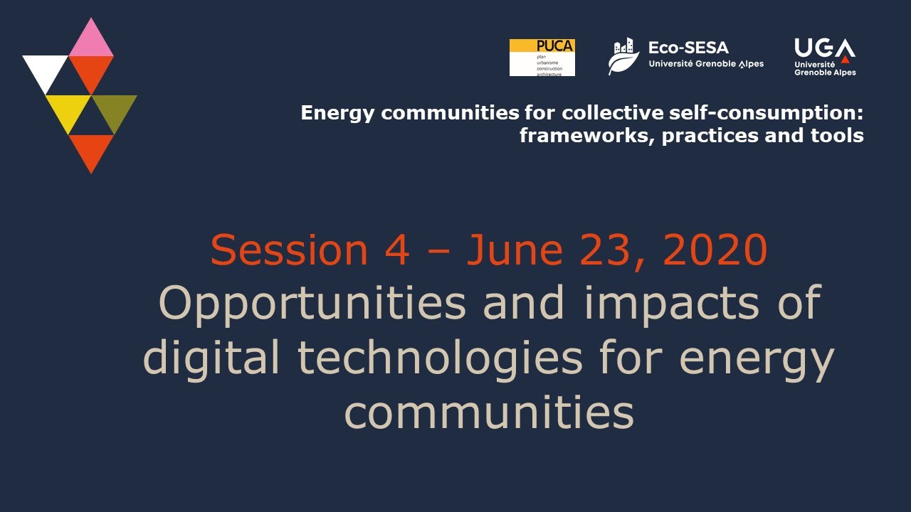 Energy Communities Conference - Opportunities and impacts of digital technologies (June 23, 2020)