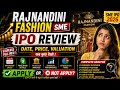 Rajnandini Fashion SME IPO Review 🔥 Apply Kare Ya Nahi ? | GMP, Valuation & Full Analysis 2026