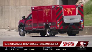 KCFD: 21 evaluated at scene, 4 taken to hospital after hazardous materials incident