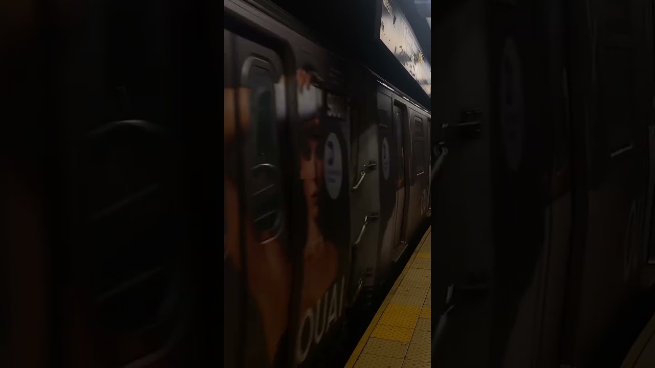 R160 R train with the new warp departing lex ave 59 st