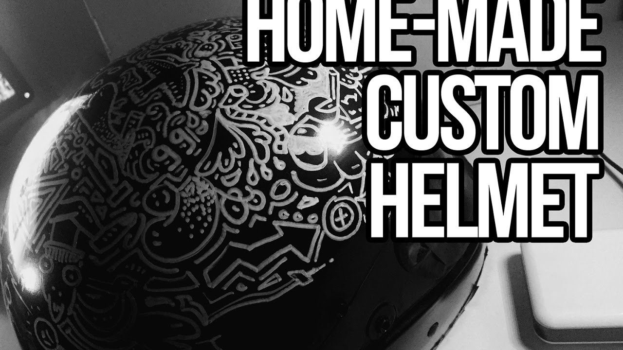 Making of custom, handmade motorcycle helmet YouTube