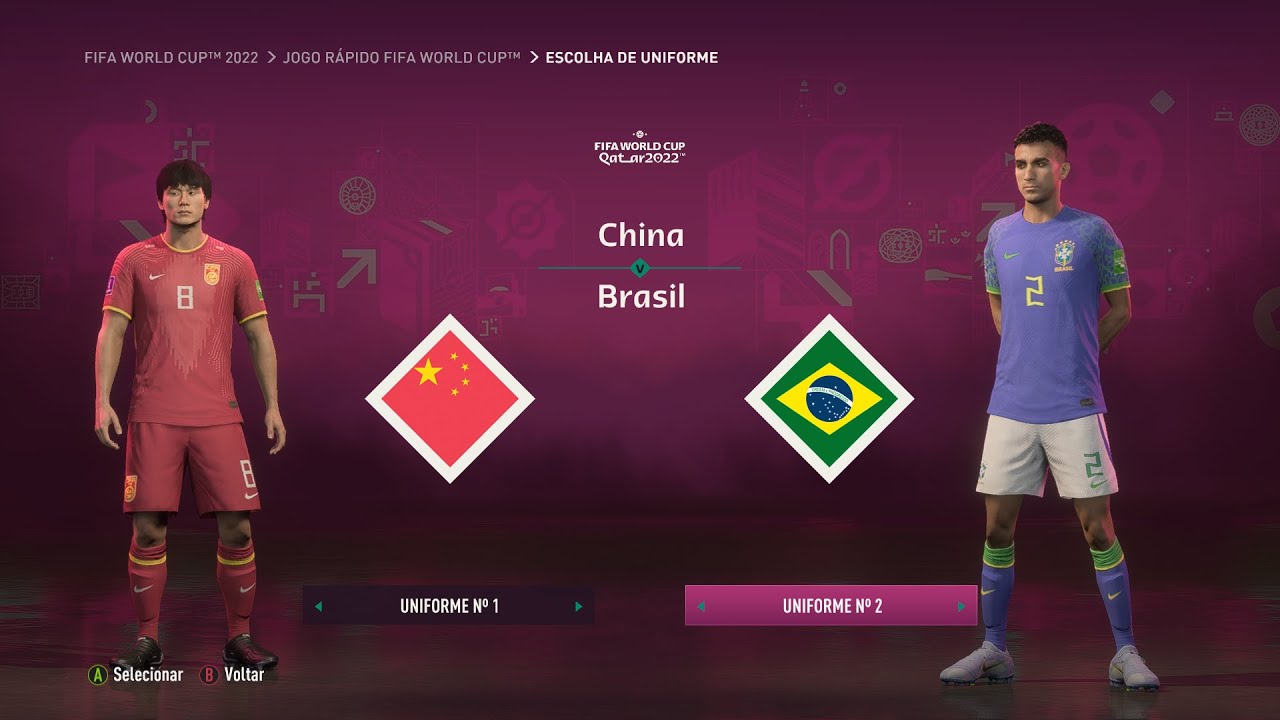 Brasil x China, FIFA 23 Gameplay Copa do Mundo Qatar 2022