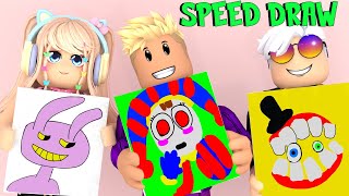 AMAZİNG DİGİTAL CİRCUS KARAKTERLERİNİ ÇİZİYORUZ W/BUSE DUYGU, PAMİR | ROBLOX SPEED DRAW