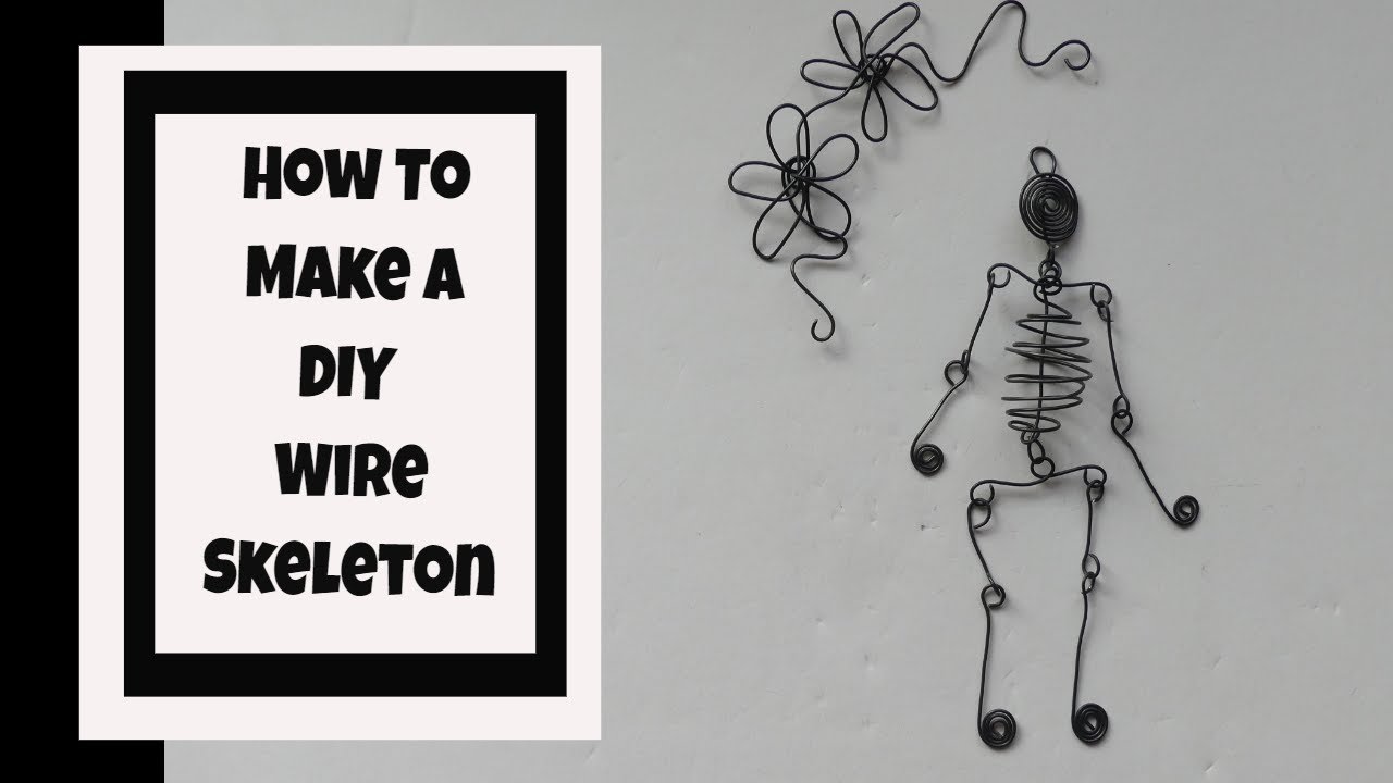 How To Make a DIY Mini Wire Skeleton for Halloween YouTube