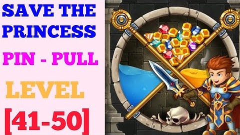 Save The Princess pin pull rescue game level 41 42 43 44 45 46 47 48 49 50 solution or walkthrough