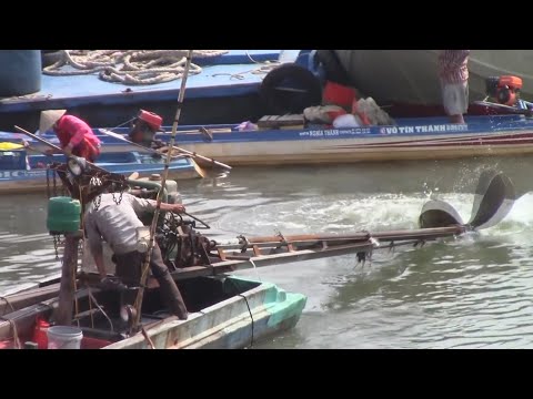 Thailand Long-tail boat VS Vietnam Long-tail boat เครื่องV8 ถือหางอย่างโหด ใบพัดใหญ่จัด!!