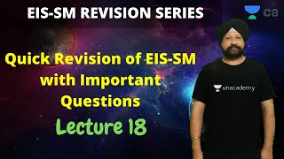 L18 Quick Revision of EISSM with Important Questions| Unacademy CA Intermediate Group 2 | J.S. Batra