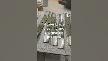 Mower blade cleaning and sharpening Part 1.