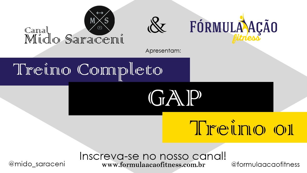 Academia D1 Fitness - O treino de GAP refere-se a glúteos, abdômen