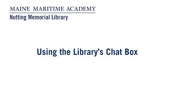 Chat with a Librarian