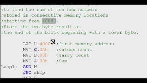 Sum of Ten Hex Numbers | 8085 Microprocessor | HSC Maharashtra March-2019 CS2| Question.5B Group 2