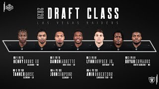 The raiders 2020 draft class addressed media after being selected to
wear silver and black in nfl draft. visit https://www.raiders.com for
m...