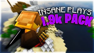 INSANE PLAYS + 1.9K PACK | Hypixel Bedwars